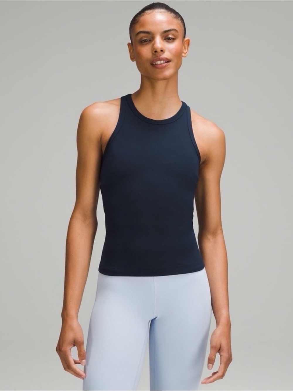 lululemon Align Waist Length Racerback Tank in True Navy